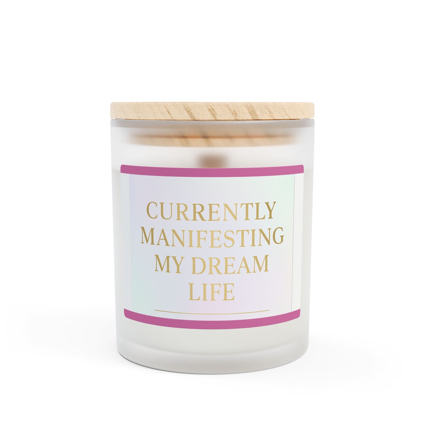 Manifesting Dreams Candle | Frosted Glass Home Decor | Self-Care, Gifts for Her, Positive Vibes, Relaxation