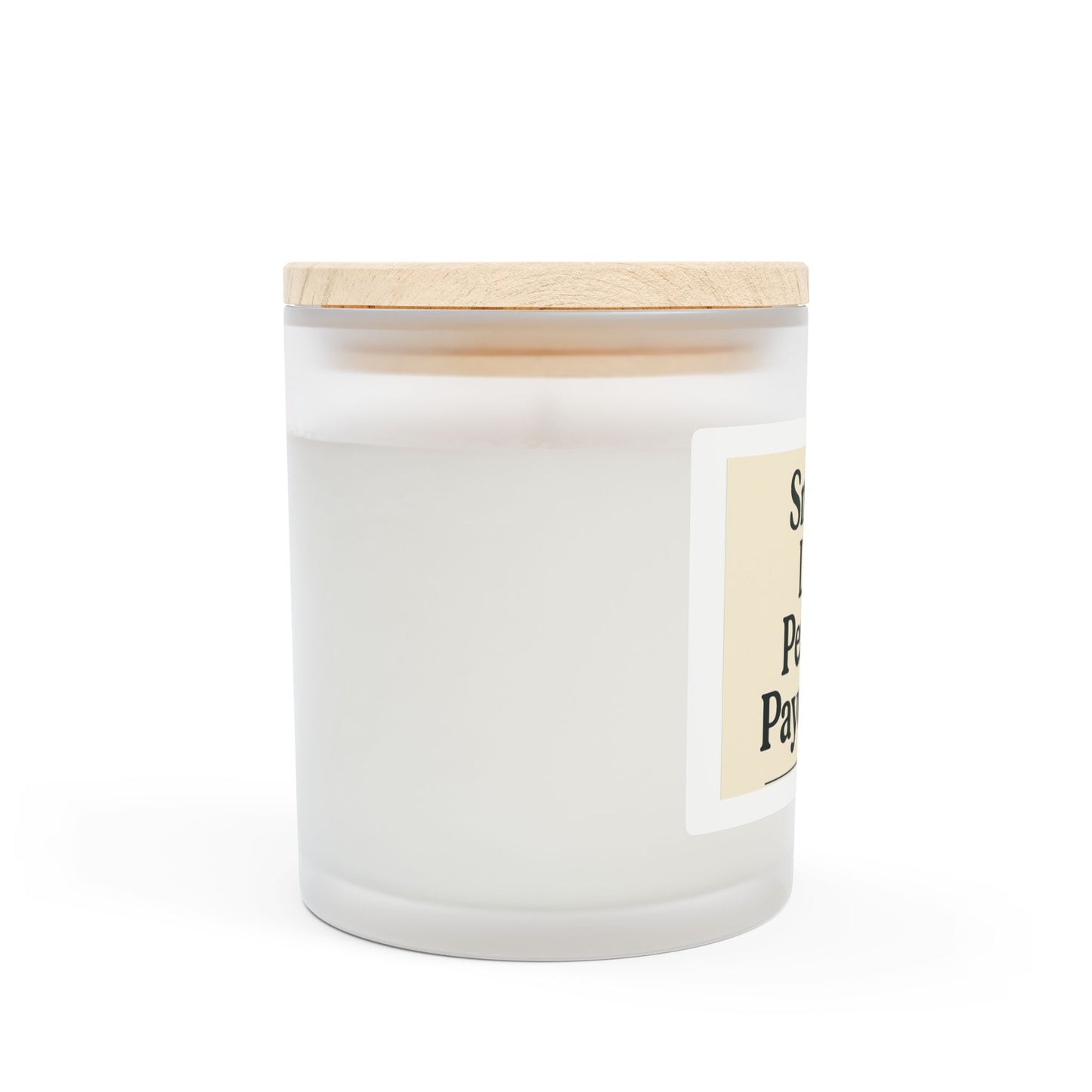 Aromatherapy Frosted Glass Candle, Relaxing Home Decor, Gift for Her, Birthday Candle, Self-Care Essential, Smells Like Peace & Paychecks