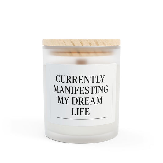 Manifestation Candle - 11oz Frosted Glass, Magical Home Decor, Self-Care Gift, Mindfulness Item, Spiritual Candle, Aromatherapy