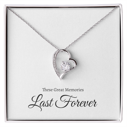 Last forever diamond heart necklace
